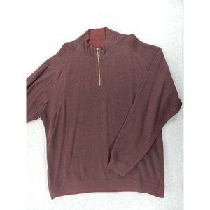 Tommy Bahama Reversible Cotton‎ Pullover Sweater (Men's XXL) Maroon